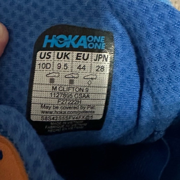 Hoka Mens Clifton 9 Running Shoe Sneaker Blue New Size 10 Blue - Picture 5 of 11
